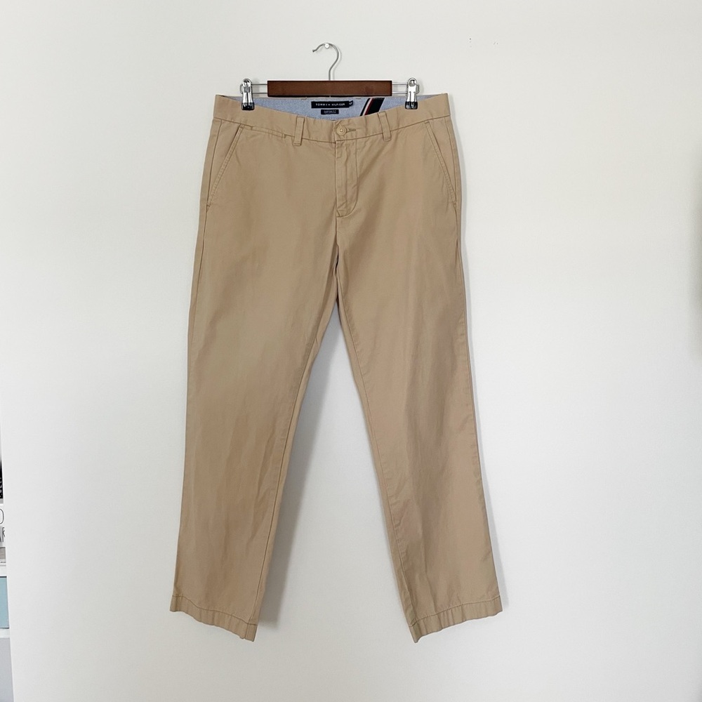 Tommy Hilfiger Men's Custom Fit Tan Pants 33x30